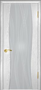 Купить аква 2, шпон дуба, белая эмаль, стекло белое в Москве в интернет-магазине dveri-doors.com