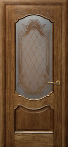 Купить дверь межкомнатную  «Рубин 2» стекло Тонированный дуб, Натуральный шпон в Москве в интернет-магазине dveri-doors.com