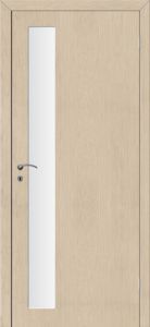 Купить дверь экошпон, с предустановленной фурнитурой, SMART, капучино, стекло в Москве в интернет-магазине dveri-doors.com